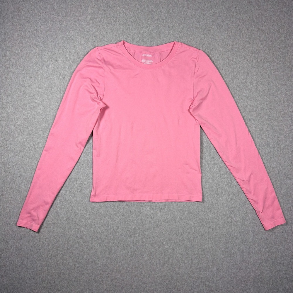 Wild Fable Pink Long Sleeve Crewneck Recycled Nylon Spandex Top Large